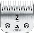 Andis – 64078, Ultra-Edge Carbon Infused Steel Blade – Detachable Clippers with Unique Hardening Process, Long-Lasting Chrome Plated Blade – for AGC, BDC, BGC, MBG Series - Size 2, 1/4-Inch, Chrome
