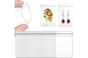 100 Pcs Small Ziplock Bags, 2" x 2.76" Resealable Zipper Poly Bags Mini Plastic Bags Clear Small Jewelry Bags for Earrings, B