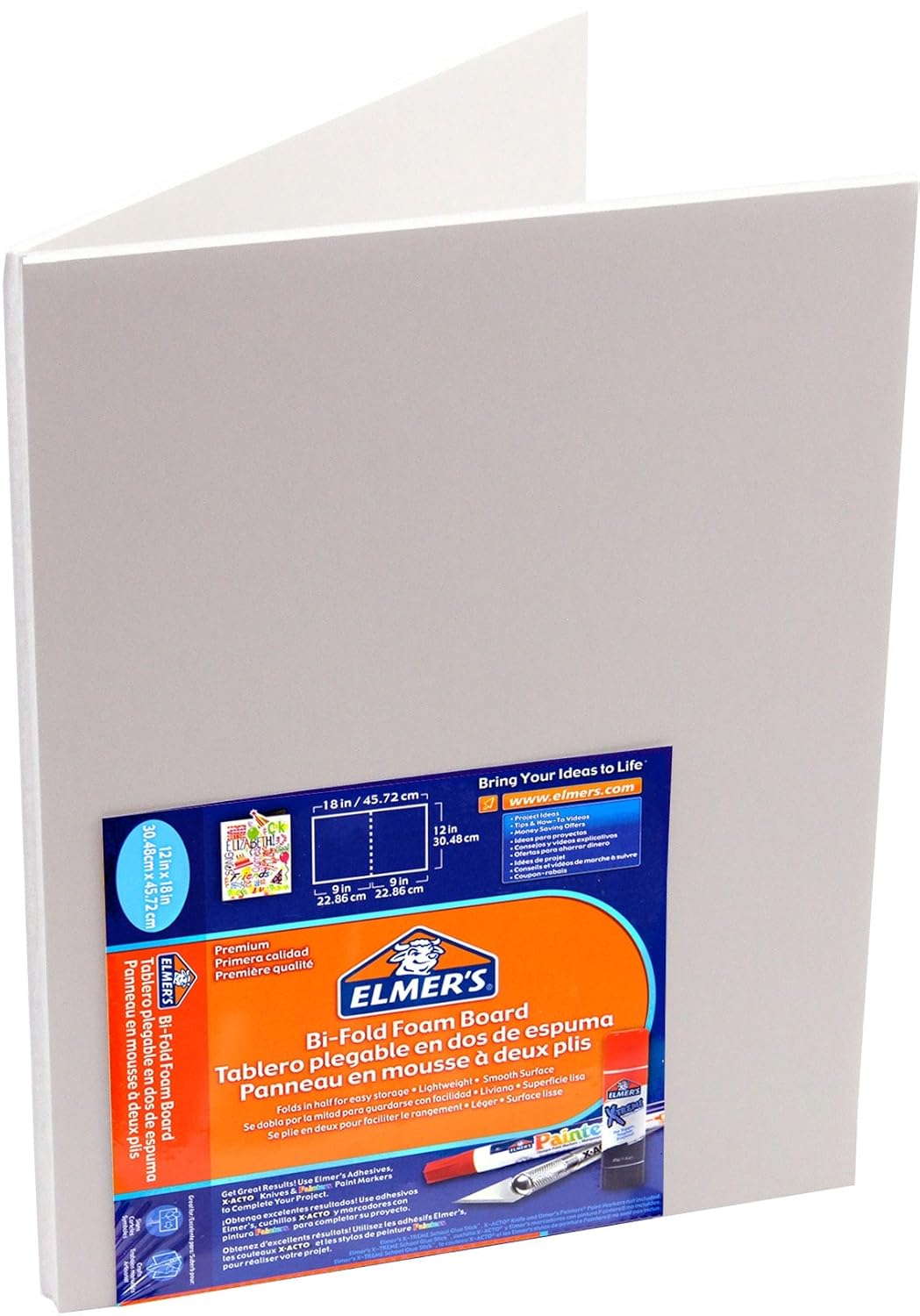 Elmer's Mini BiFold Foam Board, 9 x 12 Inches, White (905142) Amazon