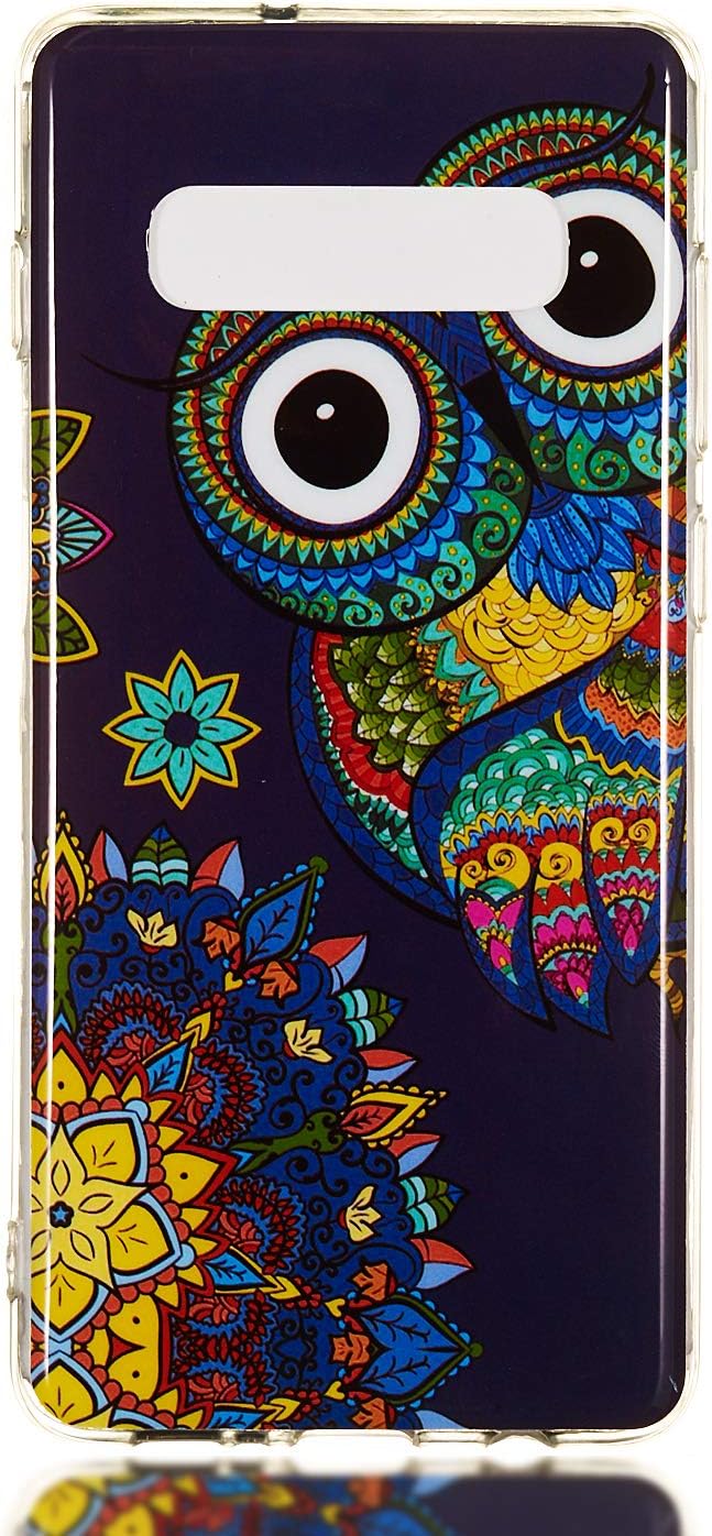 Samsung Galaxy S10 Plus Case, Luminous Noctilucent Glow in The Dark Case Matching Design Protective Phone Back Cover TPU Shell Case for Samsung Galaxy S10 Plus (Owl)