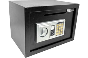 AbleHome Digital Electronic Cash Drop Cash Deposit Safe for Retail Businesses Security Vault Box Depository Safe Slot Slotted Safe
