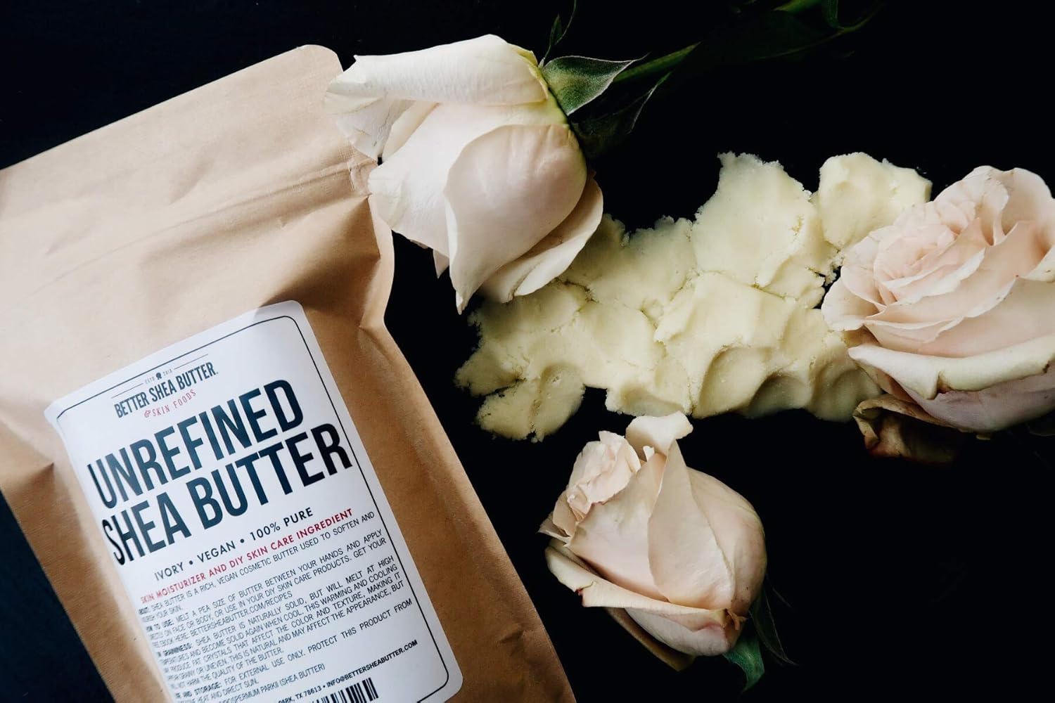 Unrefined African Shea Butter - Ivory, 100% Pure & Raw - Moisturizing and Rich Body Butter for Dry Skin - Suitable for All Skin Types - Use Alone or in DIY Whipped Body Butters - 16 oz (1 LB) Bar : Body Butters : Beauty