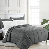 HOMBYS Alaskan King Comforter 132x120, Lightweight Quilted Down Alternative Duvet Insert for All Season,Grey,8 Corner Tabs