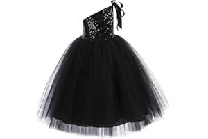 ekidsbridal One-Shoulder Sequin Tutu Flower Girl Dress Corset Dress Wedding Pageant Dresses Ball Gown Tutu Dresses