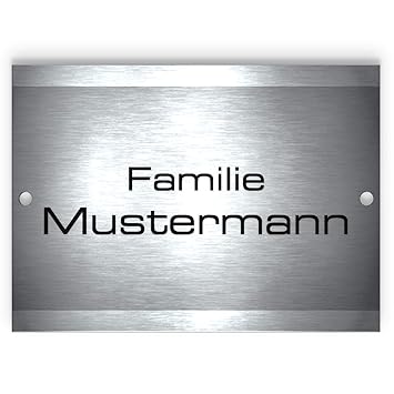 Metzler Trade Namensschild Edelstahl Fur Briefkasten Haustur