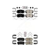 AmeriBRAKES Front Rear Ceramic Disc Brake Pads Kit