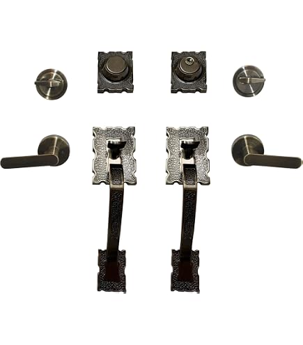 LOCKSET4U Zita Double Front Door Hardware Set, Grip Entry Door