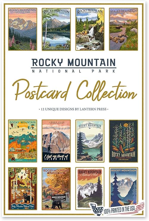 Amazon.com : Lantern Press Rocky Mountain National Park - Postcard Set of 12 Different Original ...