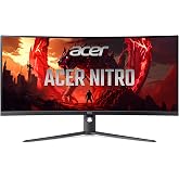 Acer Nitro 34in WQHD 3440x1440 Curved 180Hz Gaming Monitor XZ340CUR X1 | 1ms, AMD FreeSync, 2xHDMI 2.1, 2xDisplayPort, USB Hub, 1500R Curve, Ergo Stand, VESA Mountable, Bluelight Filter