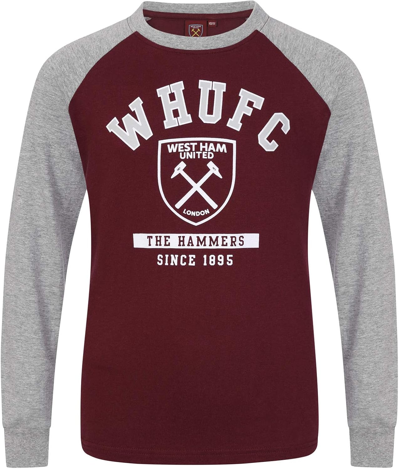 West Ham United Boys TShirt Long Sleeve Crest Kids Official Football Gift Amazon.co.uk Clothing