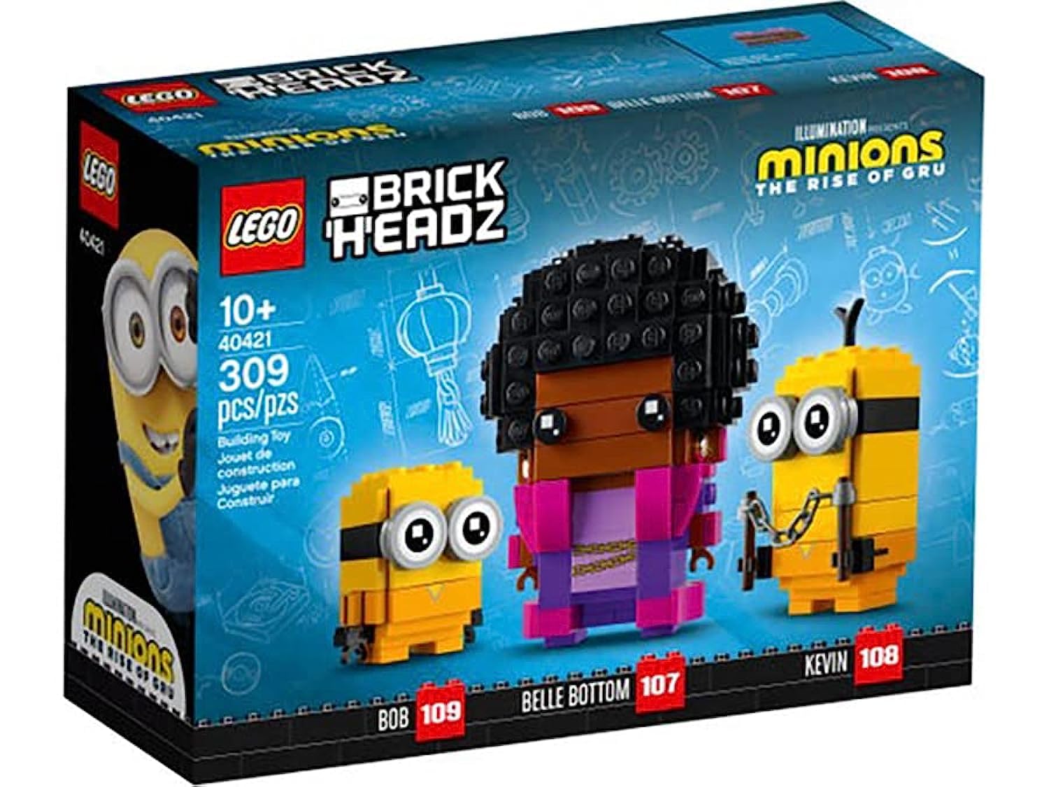 LEGO Minions Brickheadz Belle Bottom, Kevin and Bob Set 40421