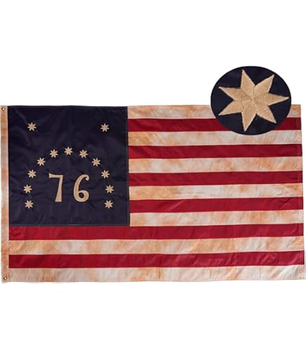U.S.A./ 古い星条旗　.Ａ Amazon.com : 76 Bennington Vintage Flag 3x5' Oxford