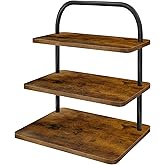 OugeWood Cupcake Stand, 3 Tier Large Cupcake Stand for 50 Cupcakes Rustic Cupcake Display Stand Square Wood Dessert Table Display Set Cupcake Tower Tiered Tray Stand for Wedding Birthday Graduation