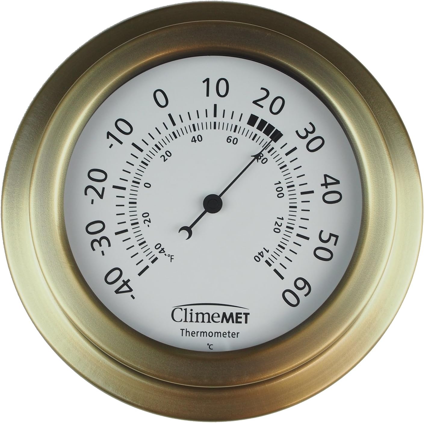ClimeMET CM4302 Dial Thermometer - from the Weather Dial Range (Golden Bronze)
