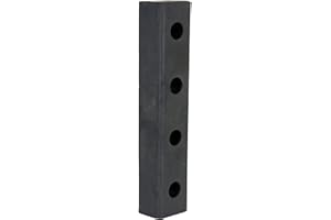 Vestil DBE-20-1 Rubber Hardened Molded Bumper, Rectangular, Vertical Mount, 20" Length, 4-1/2" Width, 3" Depth