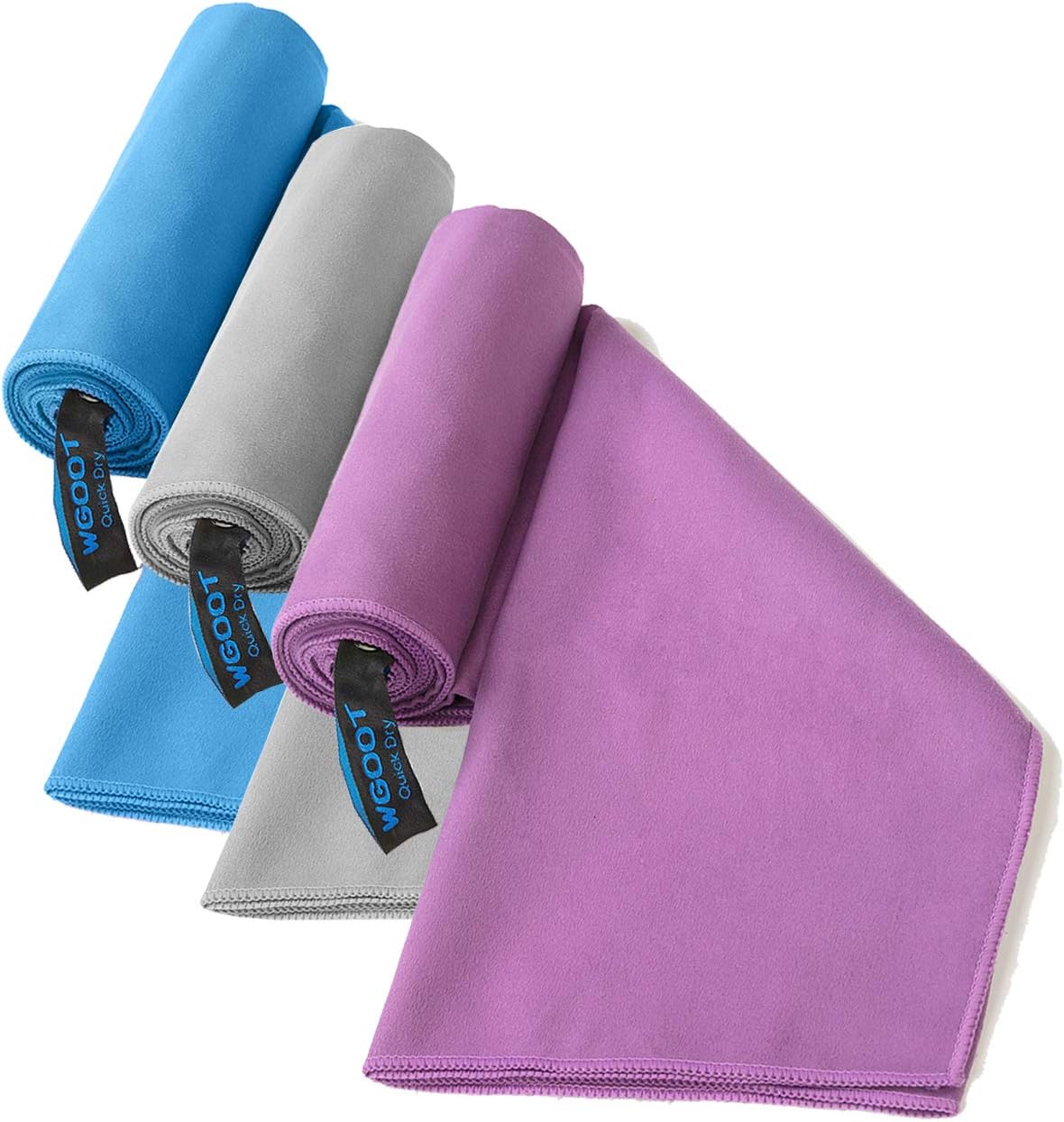 WGOOT Quick Dry Microfiber Travel Towel,Super Absorbent,Lightweight &Ultra Compact .Suitable for Swimming,Yoga,Camping,Beach,Gym,Sport