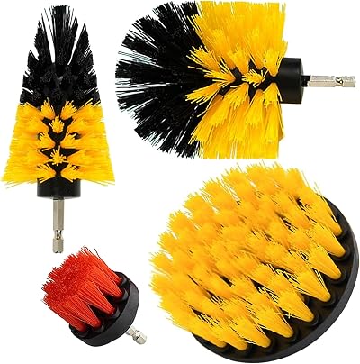 QTACIE Drill Brush Set 4Pcs Power Scrubber Attachments for All Surfaces