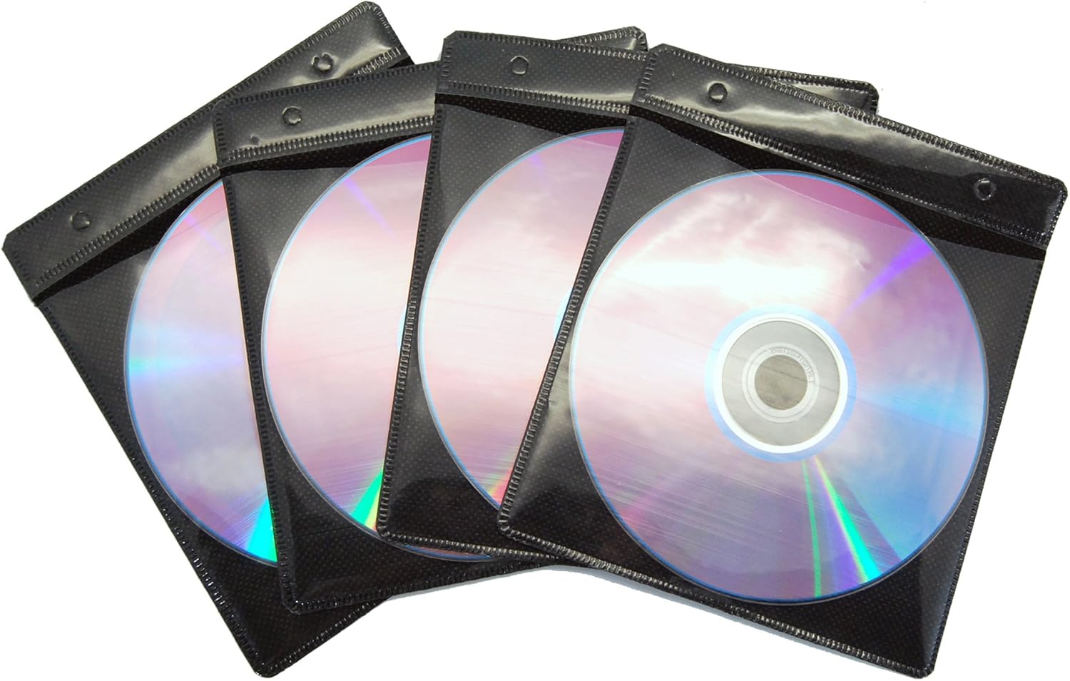 100 Double Cd Dvd Enveloppe Boitiers Housses Pochettes Manches En Plastique Noir Amazon Fr High Tech