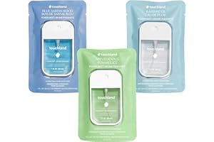 Touchland Power Mist Hydrating Hand Sanitizer Spray, FRESH & WOODS Trio Set (Blue Sandalwood, Applelicious, Rainwater), 1 FL.
