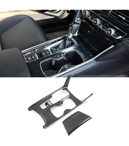 Xotic Tech Interior Center Console Gear Shift Frame Panel Water Cup Holder Decoration Cover Trim, Carbon Fiber Pattern, Compatible With Honda Accord 10th Gen 2018-2022 (Gas Version) In | Whizz Center - Foto 8