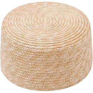 Straw Pillbox Hat for Women, Vintage French Beret Cap Summer Sun Hat Artist Painter Hat Church Tea Party Hat