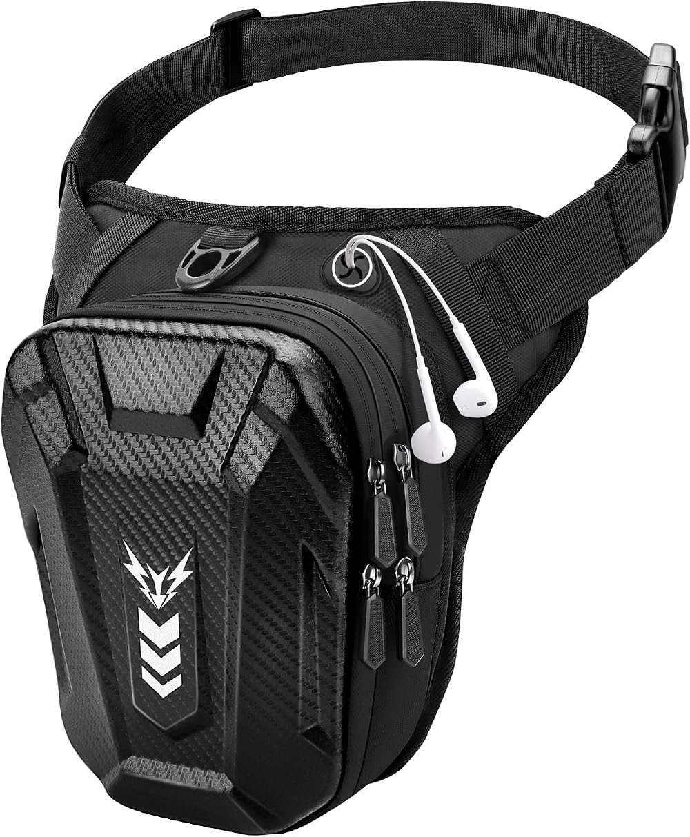 Rolgno Drop Leg Bag Expandable EVA Hardshell Reflective Strap Adjustable