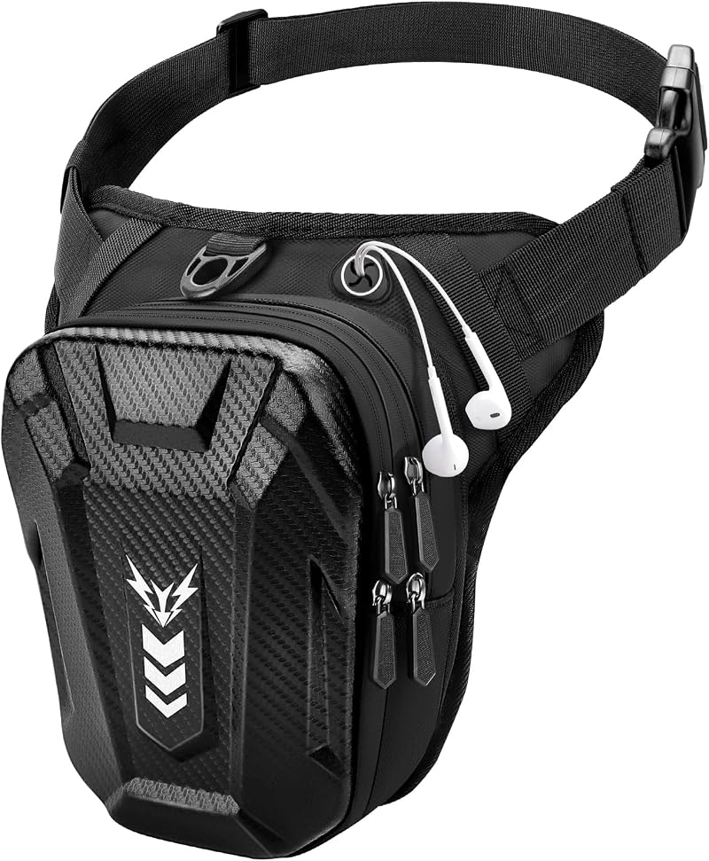 Rolgno Drop Leg Bag Expandable EVA Hardshell Reflective Strap Adjustable