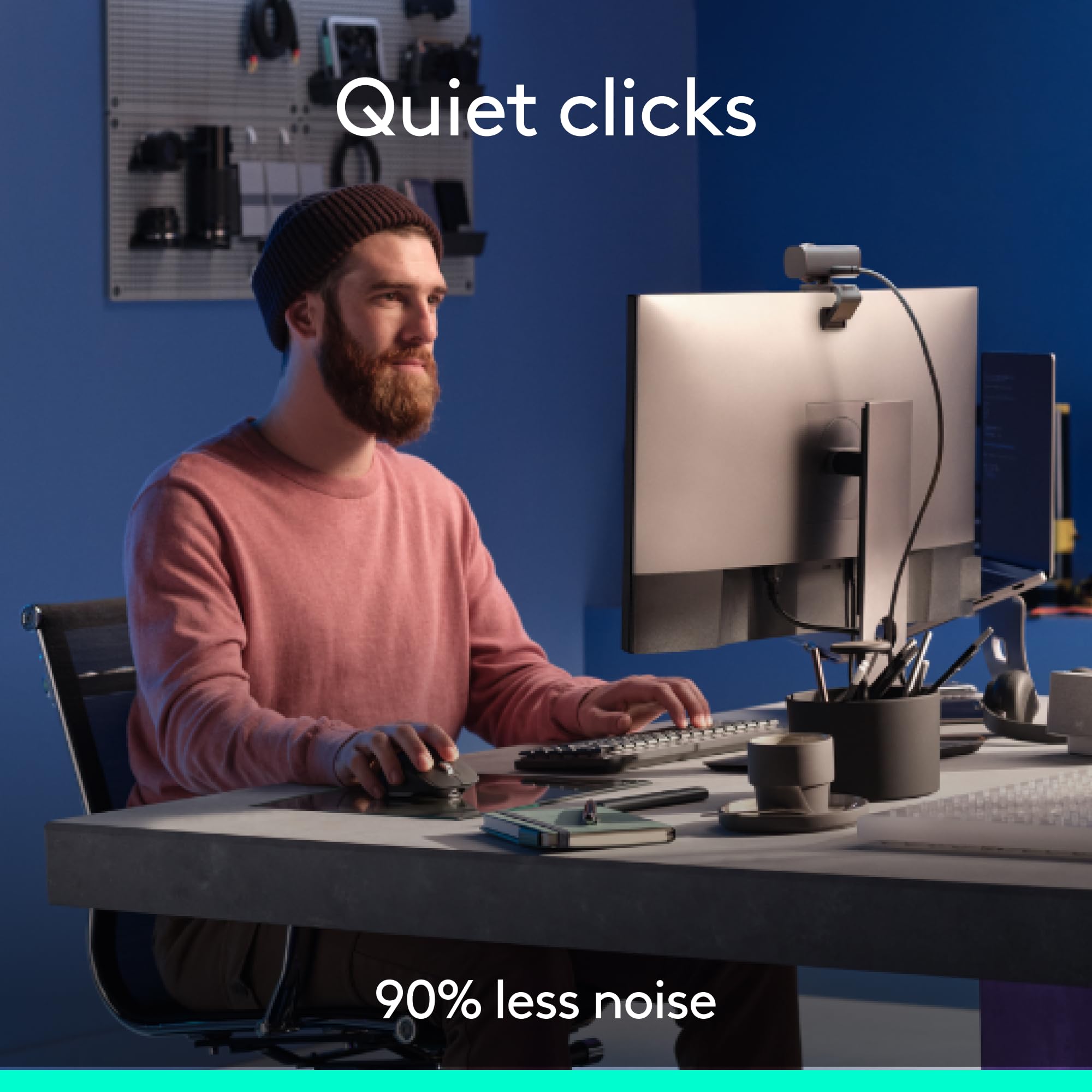 Logitech MX Master 3S - Wireless Performance Mouse with Ultra-Fast Scrolling, Ergonomic, 8K DPI, Glass Tracking, Silent Clicks, USB-C, Bluetooth, Windows, Linux, Chrome - Dark Gray
