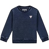 GUESS Boys' Long Sleeve Denim Knit Sweatshirt
