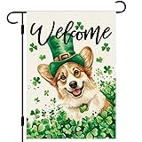 DLZDN Welcome St Patricks Day Dog Garden Flag