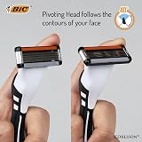 BIC Hybrid 5 Flex Men’s Shaver Handle Refills 5 Nanotech Titanium Blades view 4