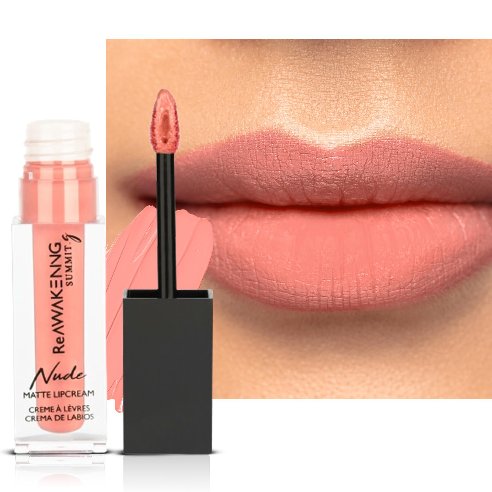 Nude Matte Lipstick Liquid Lipscream, Creamy Long Lasting Lip Color, Moisturizing Formula, Inflused with Vitamin E (4.5ml) (Serenade)
