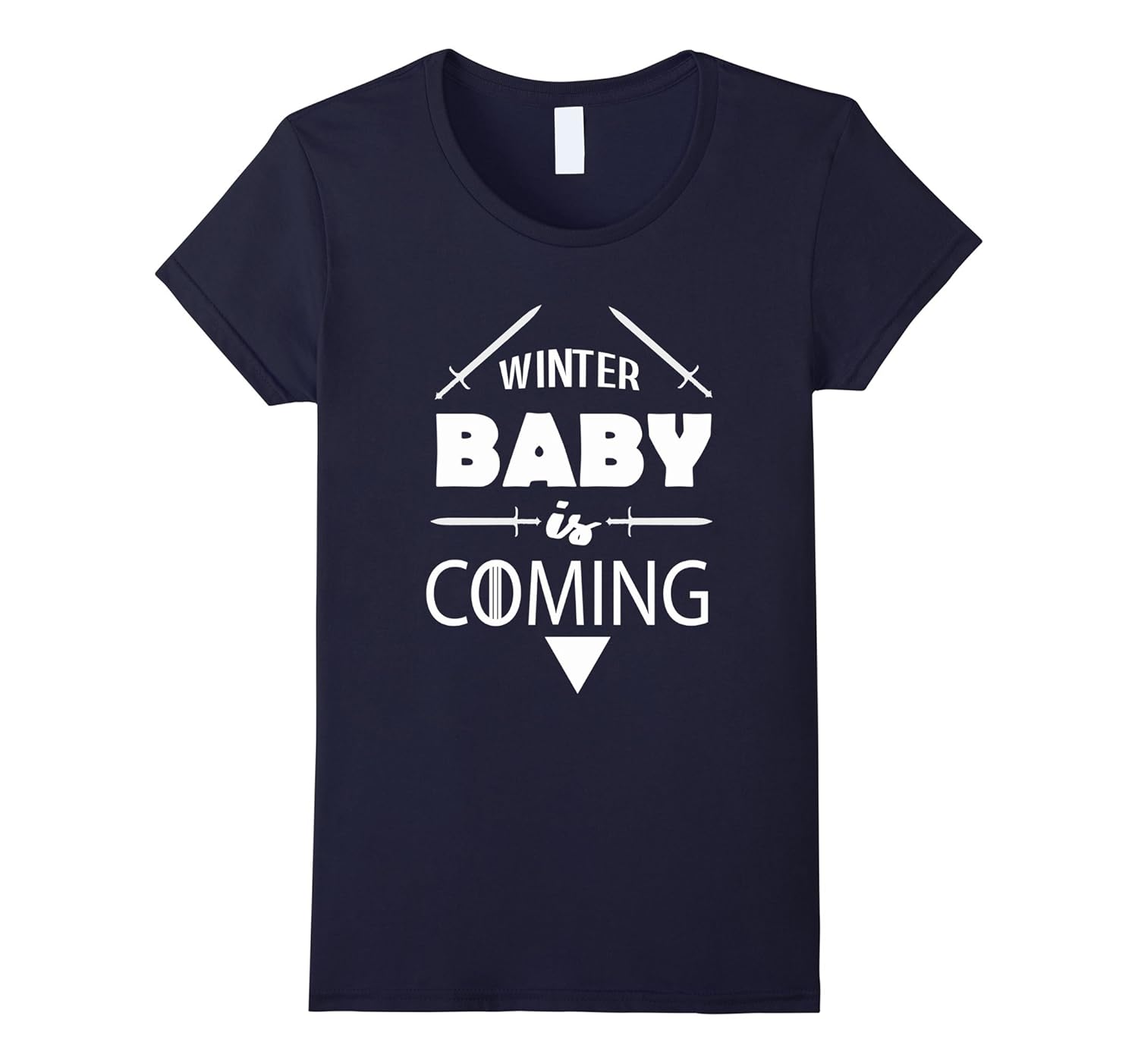 Womens Winter Baby Is Coming Shirt Funny Baby Announcement ShirtCL