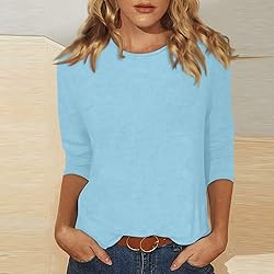 Generic Womens Tops, Encanto Plus Size 3/4 Sleeve