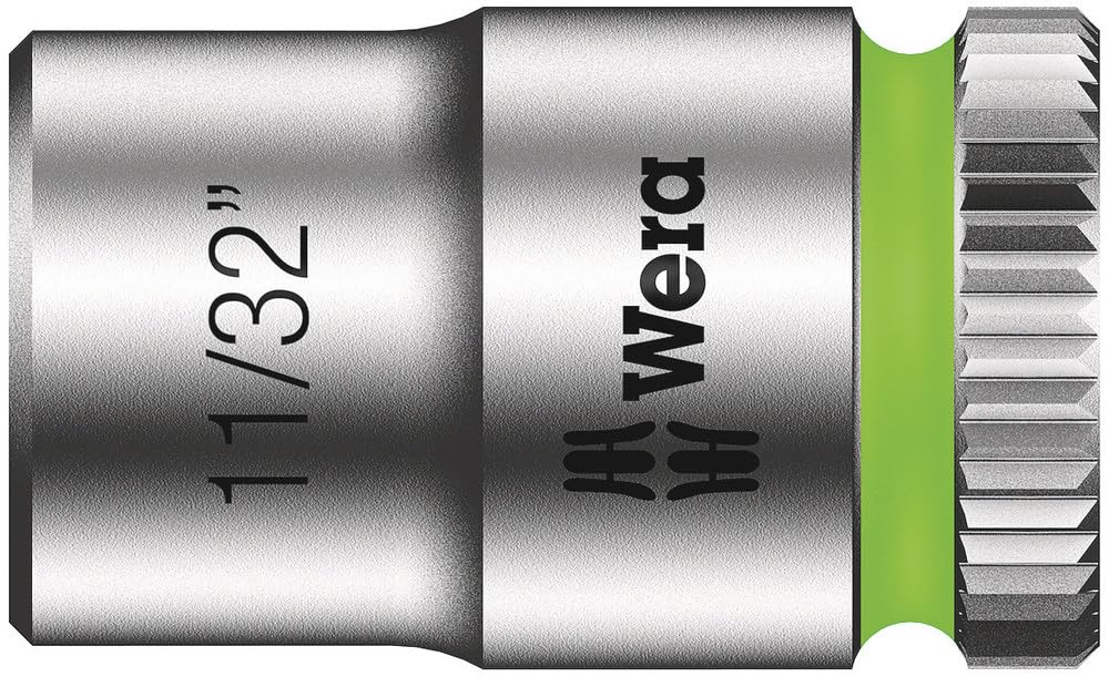 Wera 05003519001 11/32-Inch 8790 HMA Zyklop Socket with Hexagon Drive - Silver