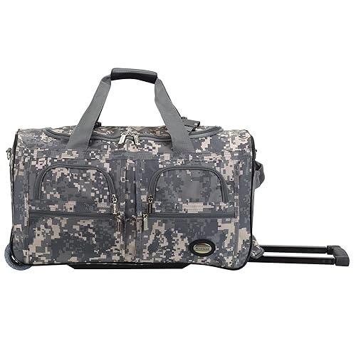 Rockland Rolling Duffel Bag, ACU CAMO, 22"