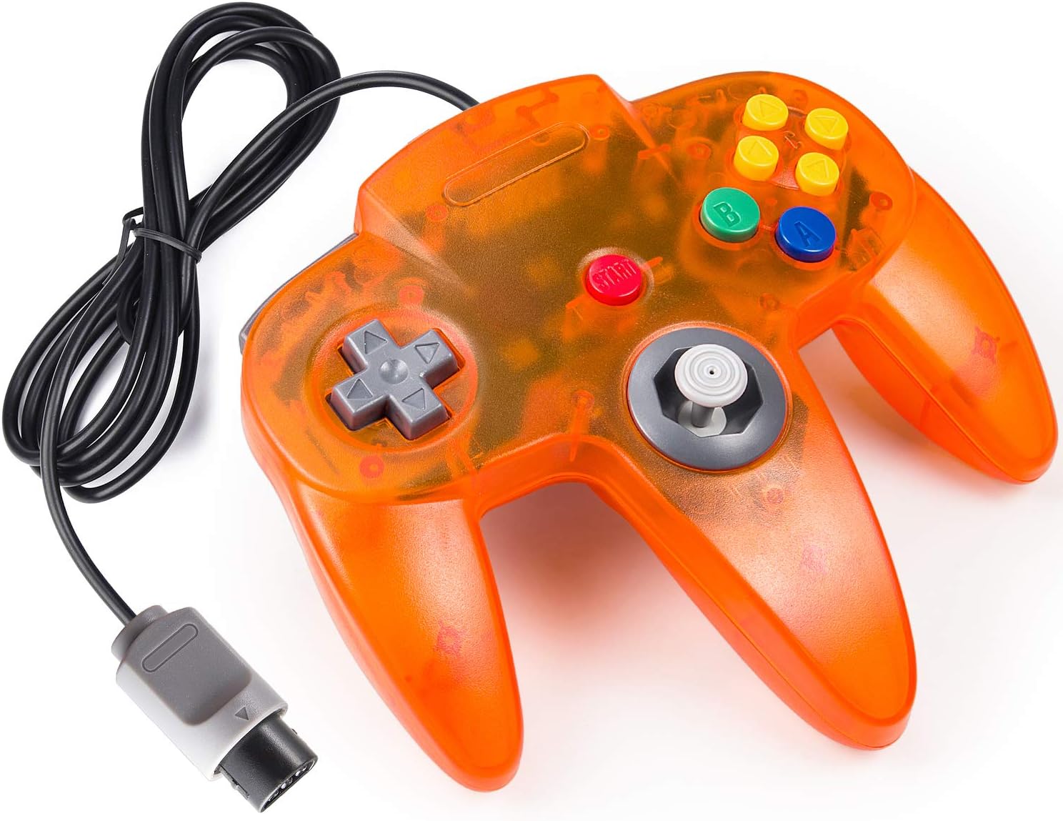miadore Classic 64 Controller Joystick Remote for N64 Video Game System N64 Console-Clear Orange: Computers & Accessories