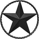 EcoRise Dark Bronze Metal Barn Star - 12" Wall Art for Farmhouse, Western, Rustic Homes - Indoor and Outdoor Decorations