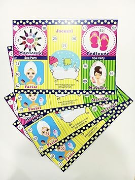 Spa Jacuzzi Printed Tambola Tickets