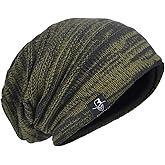 Men Oversize Skull Slouch Beanie Large Skullcap Knit Hat