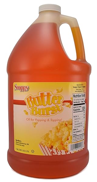 SNAPPY BUTTER BURST POPCORN OIL, MOVIE THEATER BUTTER...