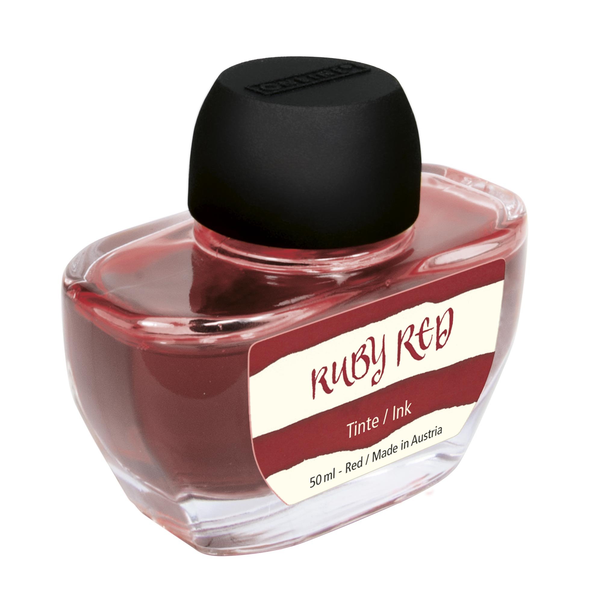 ONLINE 17172/2 Ink bottle Inspiration Line, ink colour RUBY RED, in bottle à 50 ml, for handlettering / calligraphy / creative design