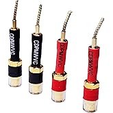 CDPMWVC Pin Banana Plugs to 4mm Female Banana Plugs, Speaker Wire Speakon Connector - 4 Pack (Braided-Type to 4mm)