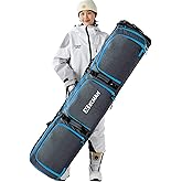 XCMAN Padded Snowboard Bag Expandable Snowboard Bag for Air Travel Adjustable Ski Bag Length 63-75In
