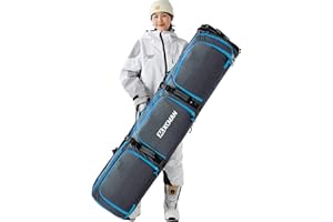 XCMAN Padded Snowboard Bag Expandable Snowboard Bag for Air Travel Adjustable Ski Bag Length 63-75In