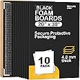 Foam Board, 10 Pack Foam Board 20x30, Black Foam Board, Presentation Foam Board, Acid Free Mounting Board, Foam Core