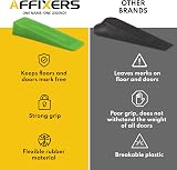 AFFIXERS Door Stop 3 Pack Heavy Duty Rubber Floor Wedges Anti-Skid Grey Cream view 2