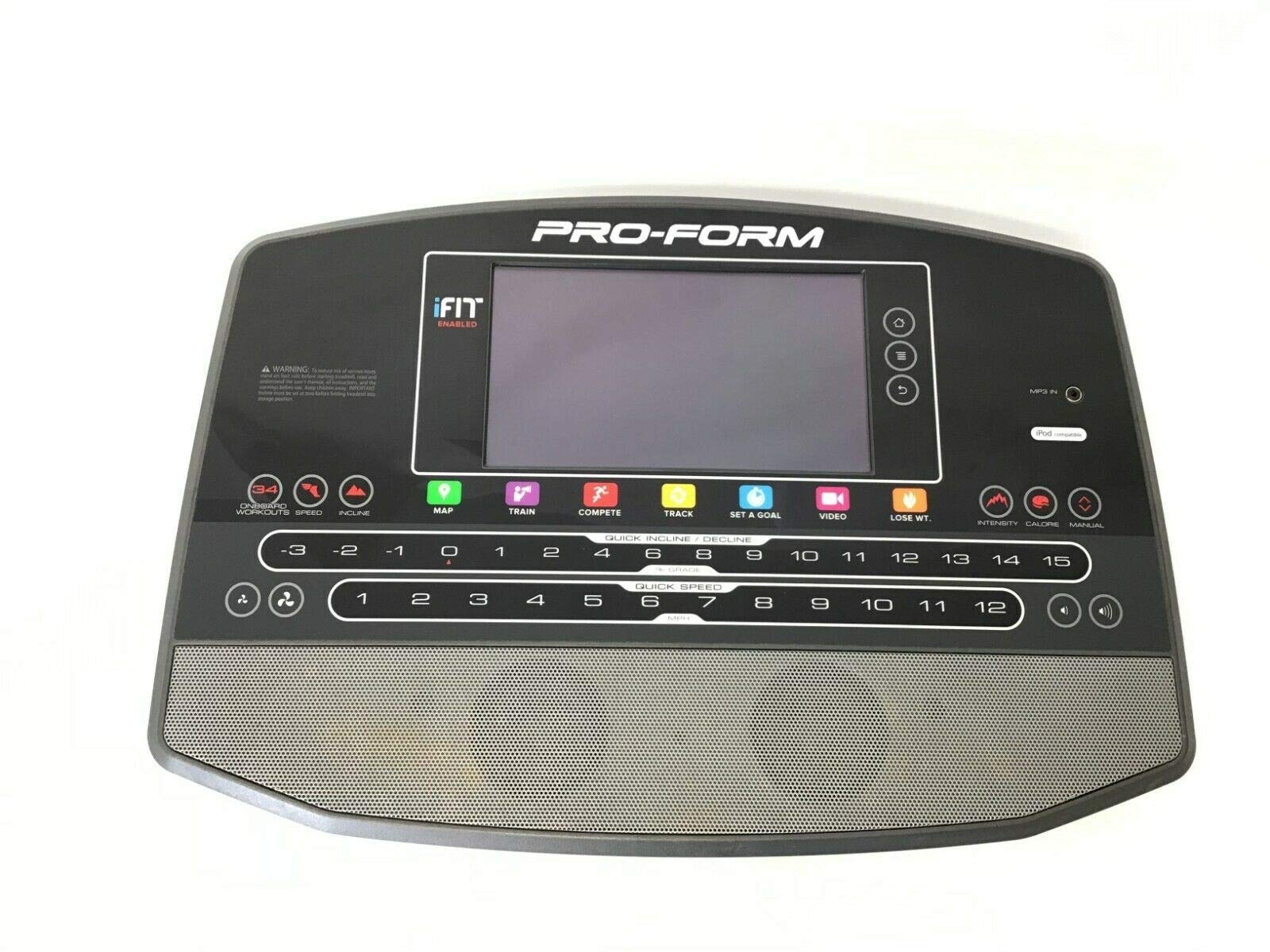 Photo 1 of **DAMAGE TO CORNER**ICON Health & Fitness Display Console Panel 377083 Works W Proform Power 1495 - PFTL146134 Treadmill