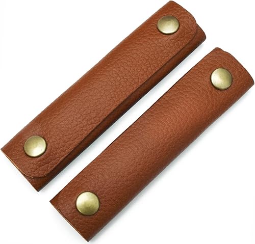 Amazon 日本製 本牛革製 バッグハンドルカバー 茶 2枚組 バッグ持ち手カバー Hatchi ハッチ バッグ小物