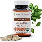 Secrets of the Tribe Spinach USDA Organic 60 Capsules | Made with Vegetarian Capsules and Certified Organic Spinach (Spinacia oleracea) Dried Leaf (60 Capsules)